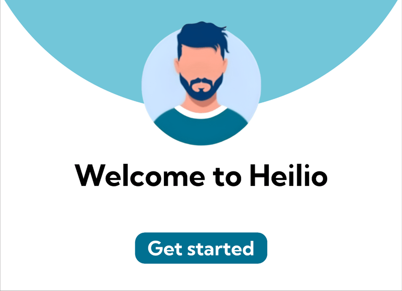 Welcome to Heilio onboarding screen