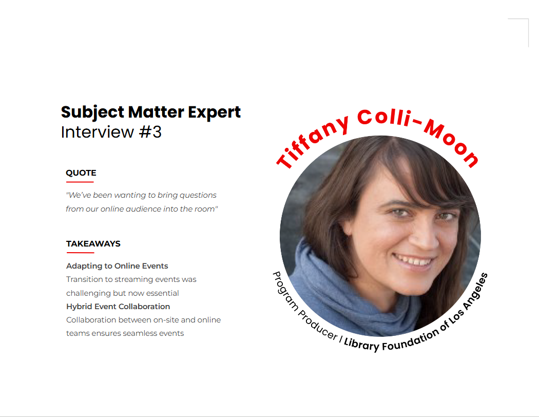 Subject Matter Expert Interview with Tiffany Colli-Moon