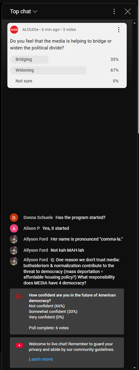 User persona Madeline F. showing typical ALOUD attendee demographics